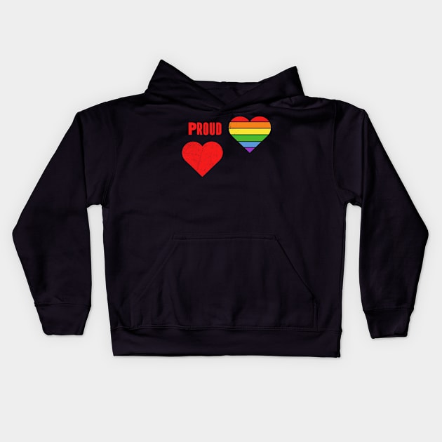 Proud T-shirt LGBT Pride Shirt LGBTQ Supporter Pride Month Gift Gay Pride Kids Hoodie by NickDezArts